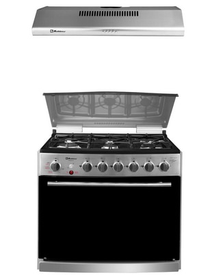 Combo Estufa empotrable a 76 cm 
EE-6131 MD+CAMP REG de 6 quemadores 1
