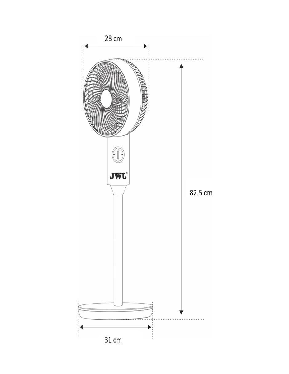 VENTILADOR DE PISO JLV004 , BLANCO 6