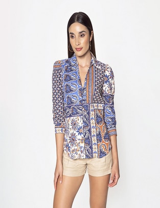 Blusa Studio F manga 3/4 para mujer
