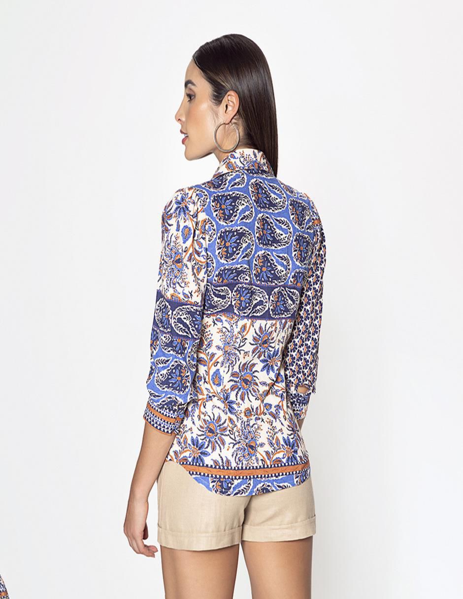 Blusa Studio F manga 3/4 para mujer