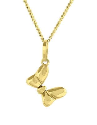 Collar Minnie Mouse de moño Sabelli Disney de oro amarillo 14 K