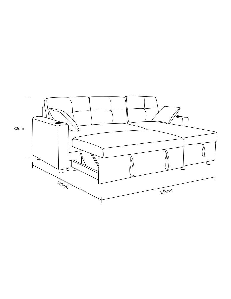 Futón/Sofá cama Sí Wayfair de Poliéster 10