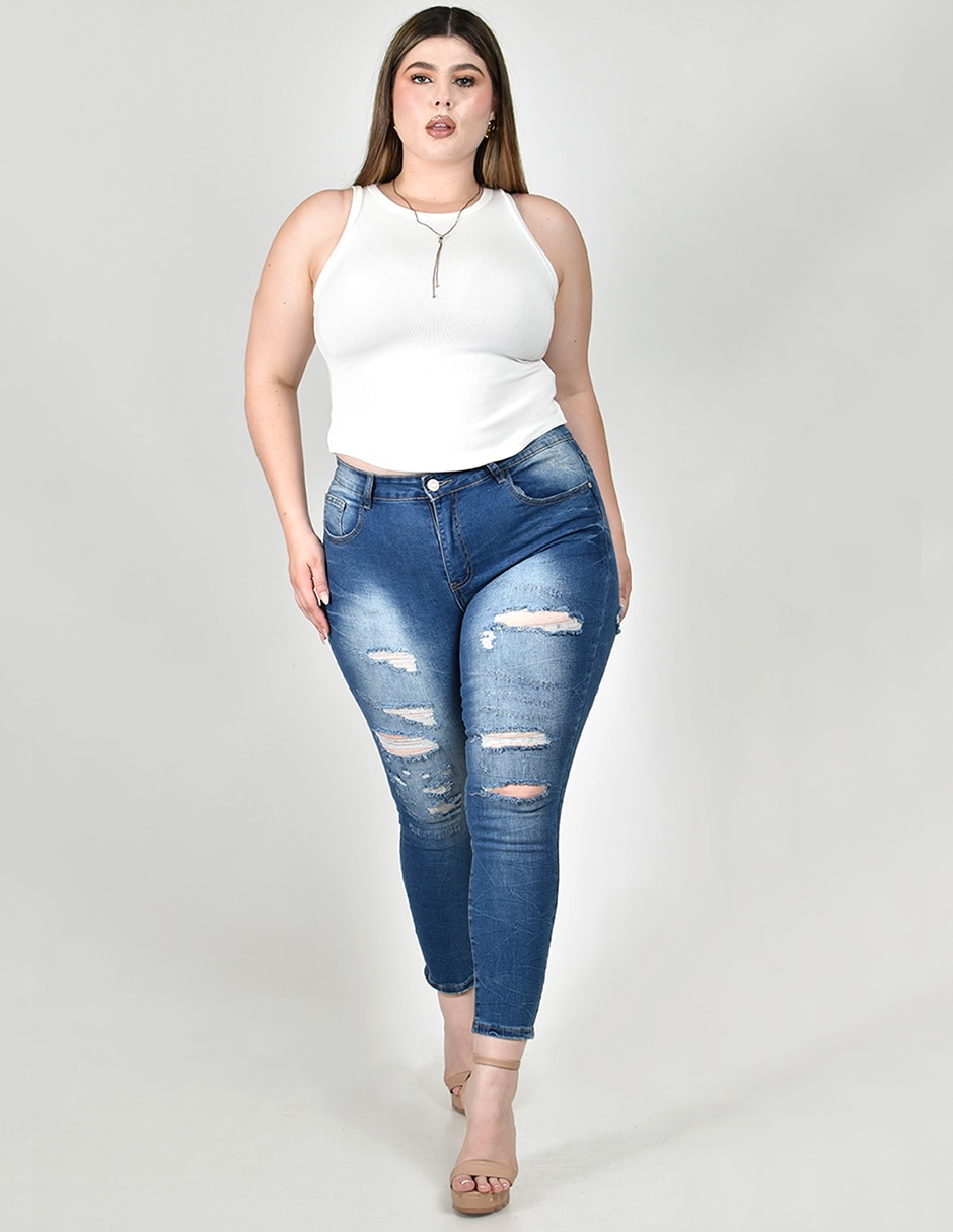 Jeans skinny j-dx-199-fuerte para mujer 6