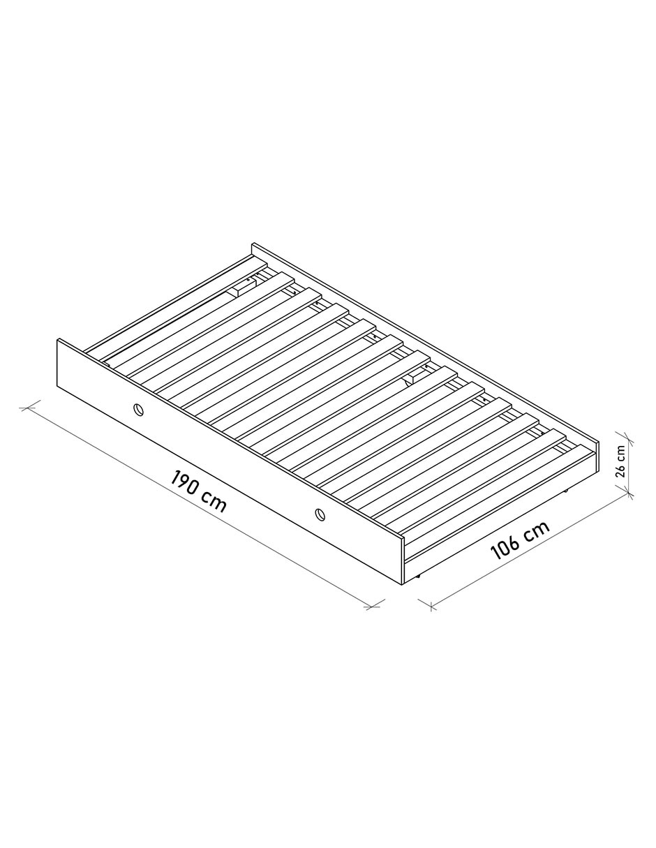 Cama de madera individual 9