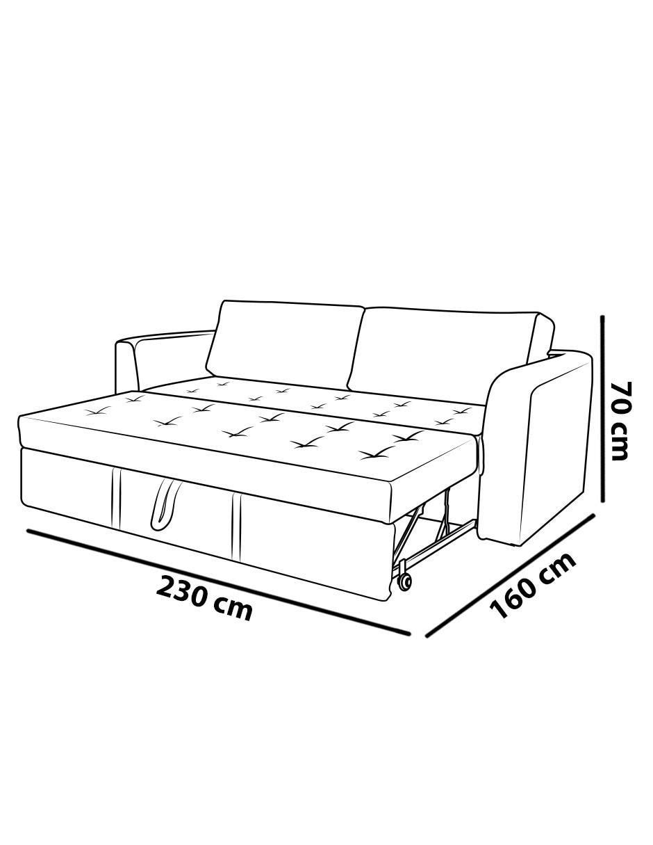 Sofá cama Tiffany Queen de velvet 10
