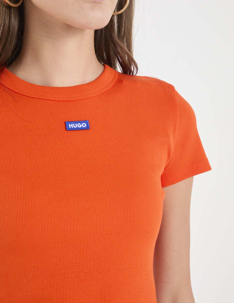 Playera manga corta cuello redondo para mujer 4