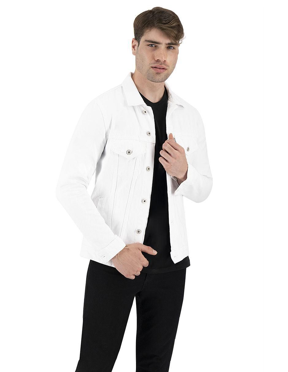 Chamarra casual de mezclilla con bolsillos para hombre Chamarra casual de mezclilla con bolsillos para hombre