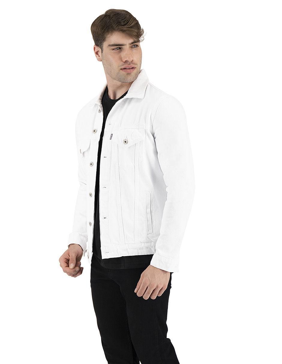 Chamarra casual de mezclilla con bolsillos para hombre 2