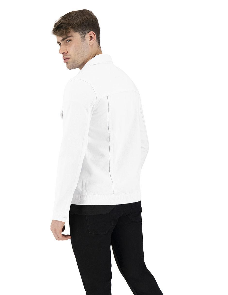 Chamarra casual de mezclilla con bolsillos para hombre 3