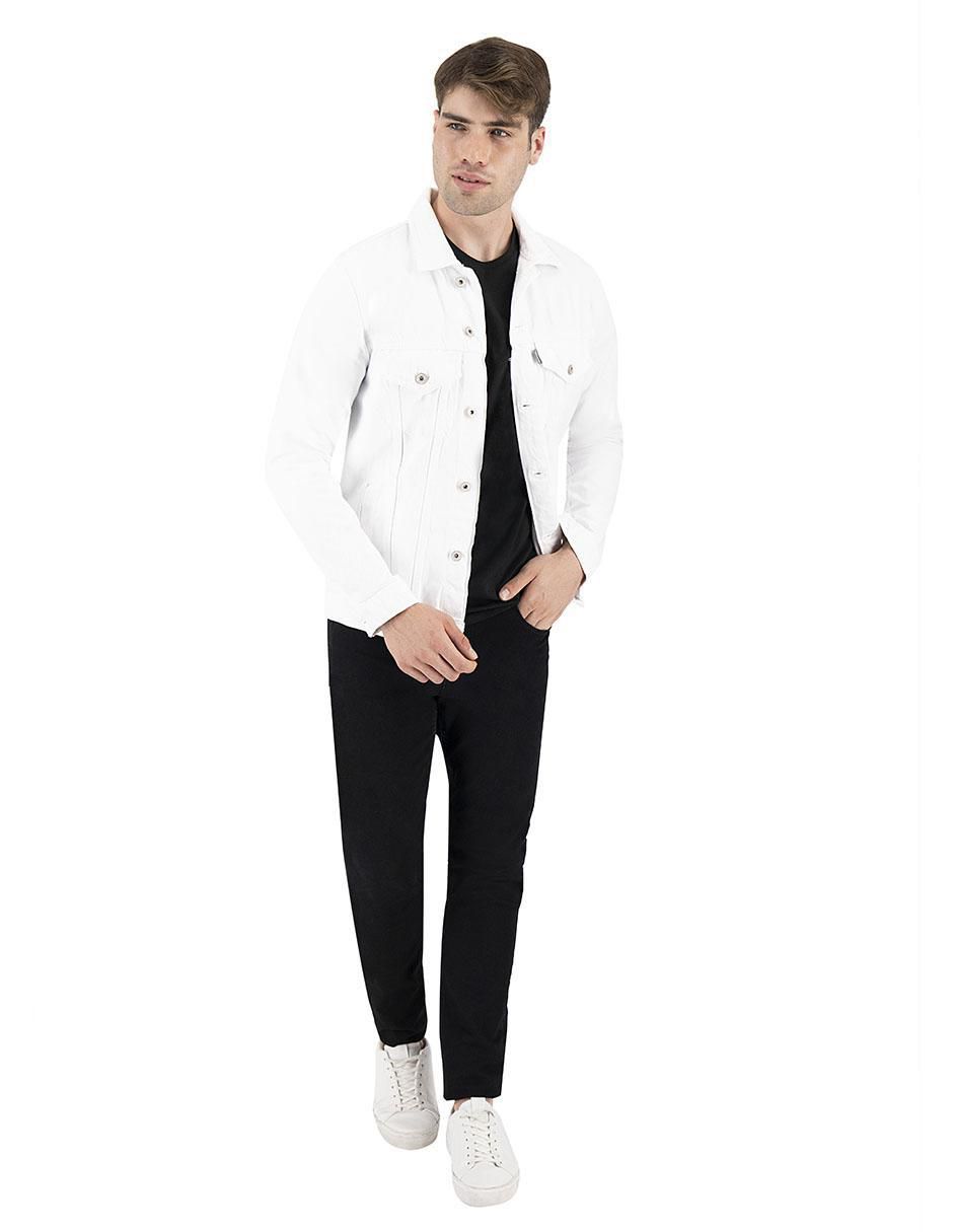Chamarra casual de mezclilla con bolsillos para hombre 7