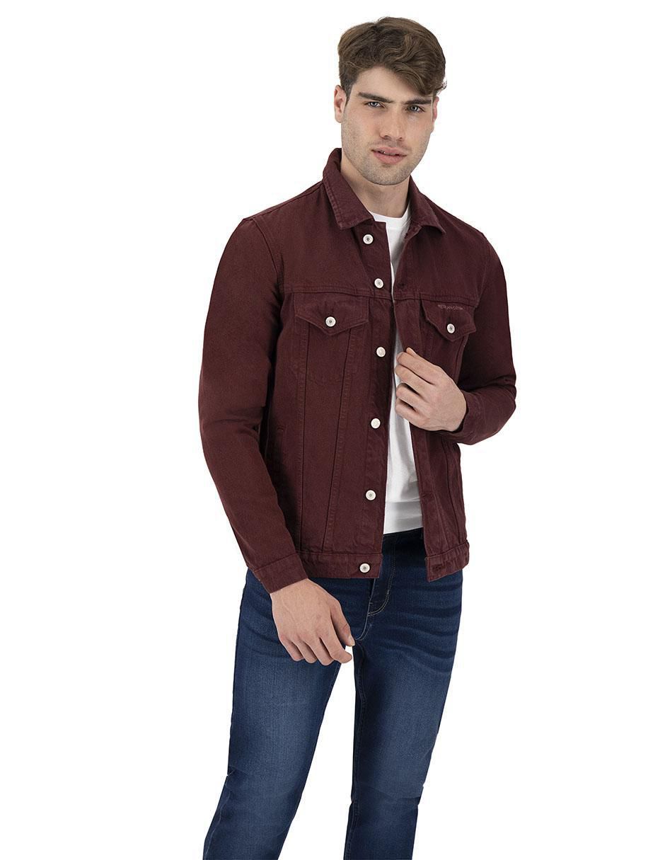 Chamarra casual de mezclilla con bolsillos para hombre Chamarra casual de mezclilla con bolsillos para hombre