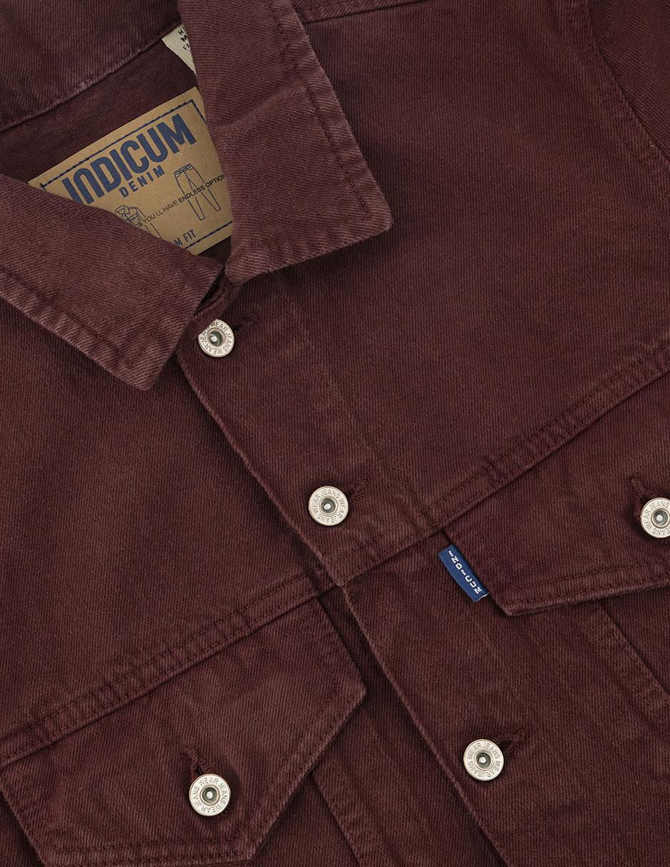 Chamarra casual Indicum Denim de mezclilla con bolsillos para hombre