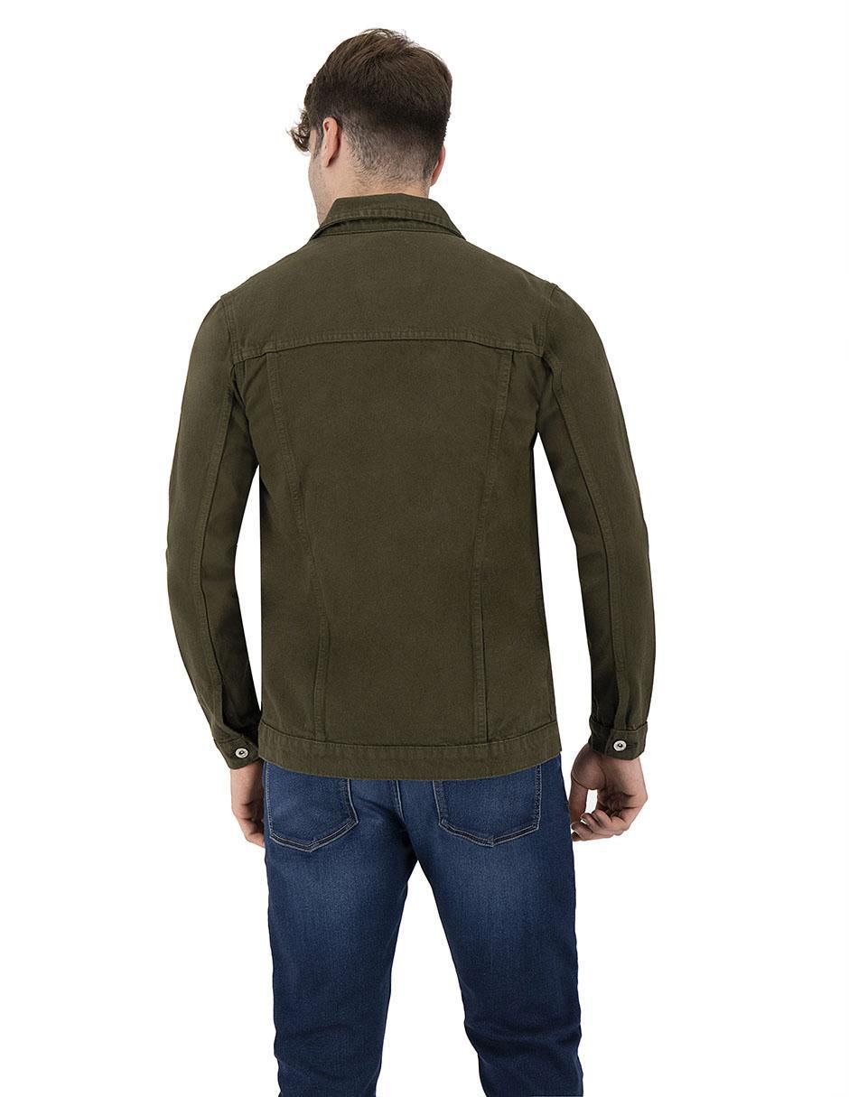 Chamarra casual de mezclilla con bolsillos para hombre 3