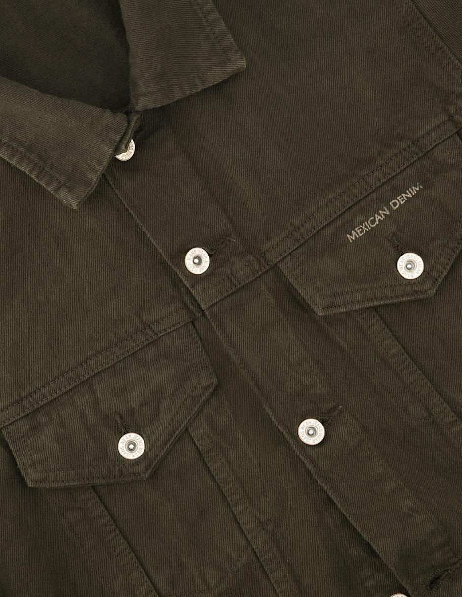 Chamarra casual de mezclilla con bolsillos para hombre 4