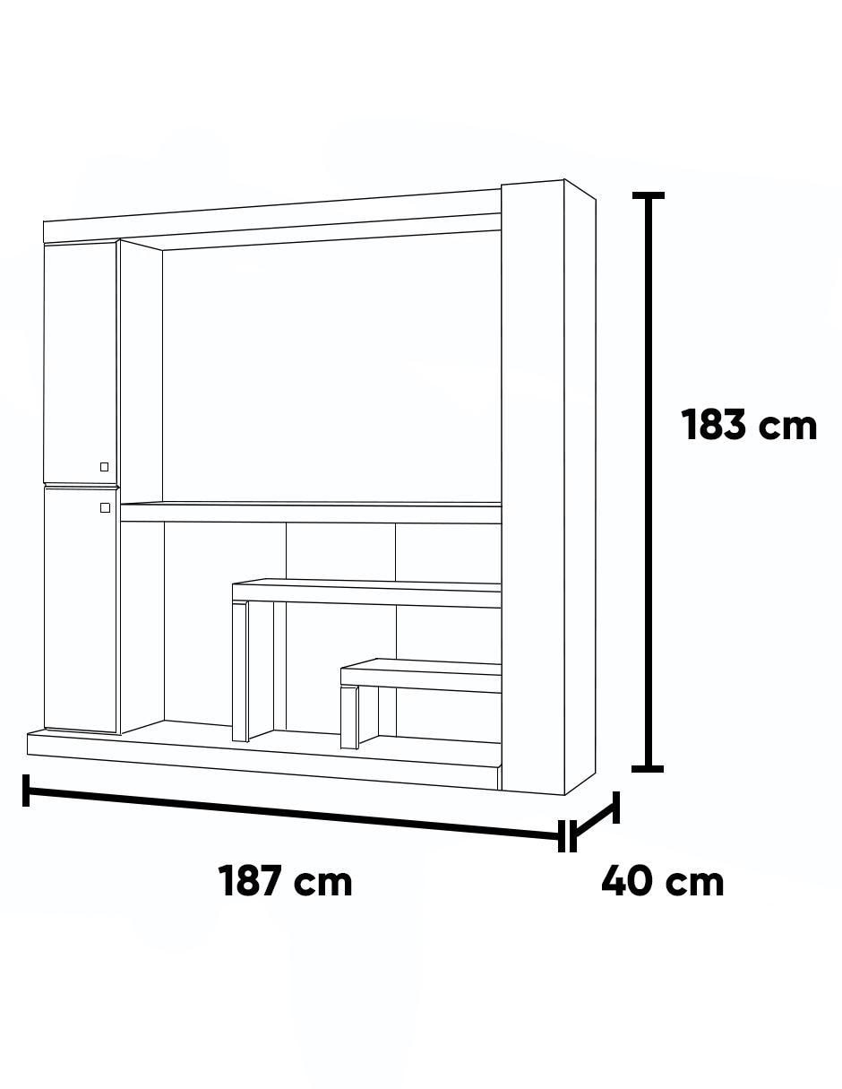 Mueble de TV armable de MDF 5