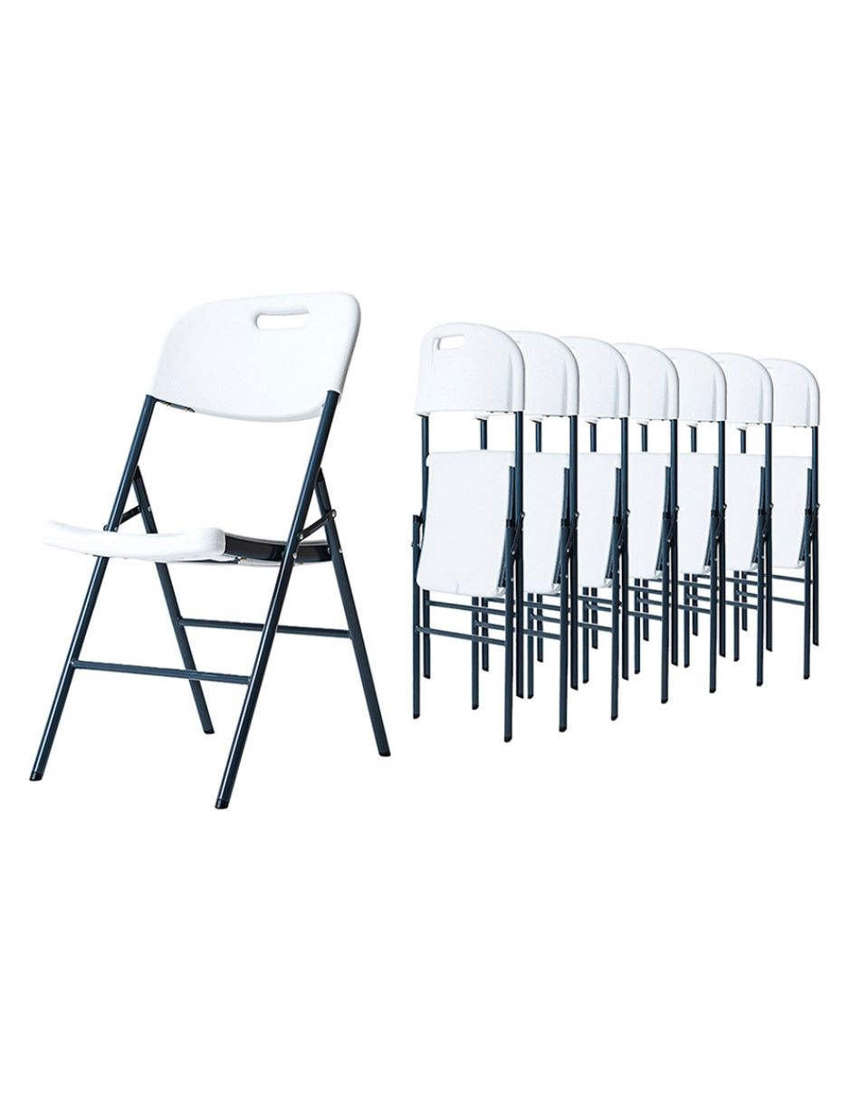 Set de sillas plegables 8 piezas de plástico Set de sillas plegables 8 piezas de plástico