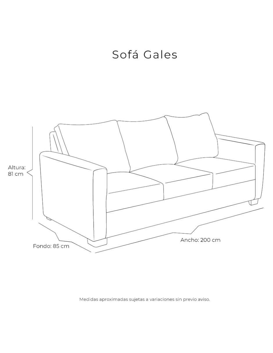 Sala 3 piezas Gales de madera 8