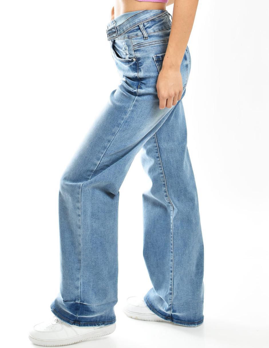 Jeans wide leg j-dx-299-light para mujer 5