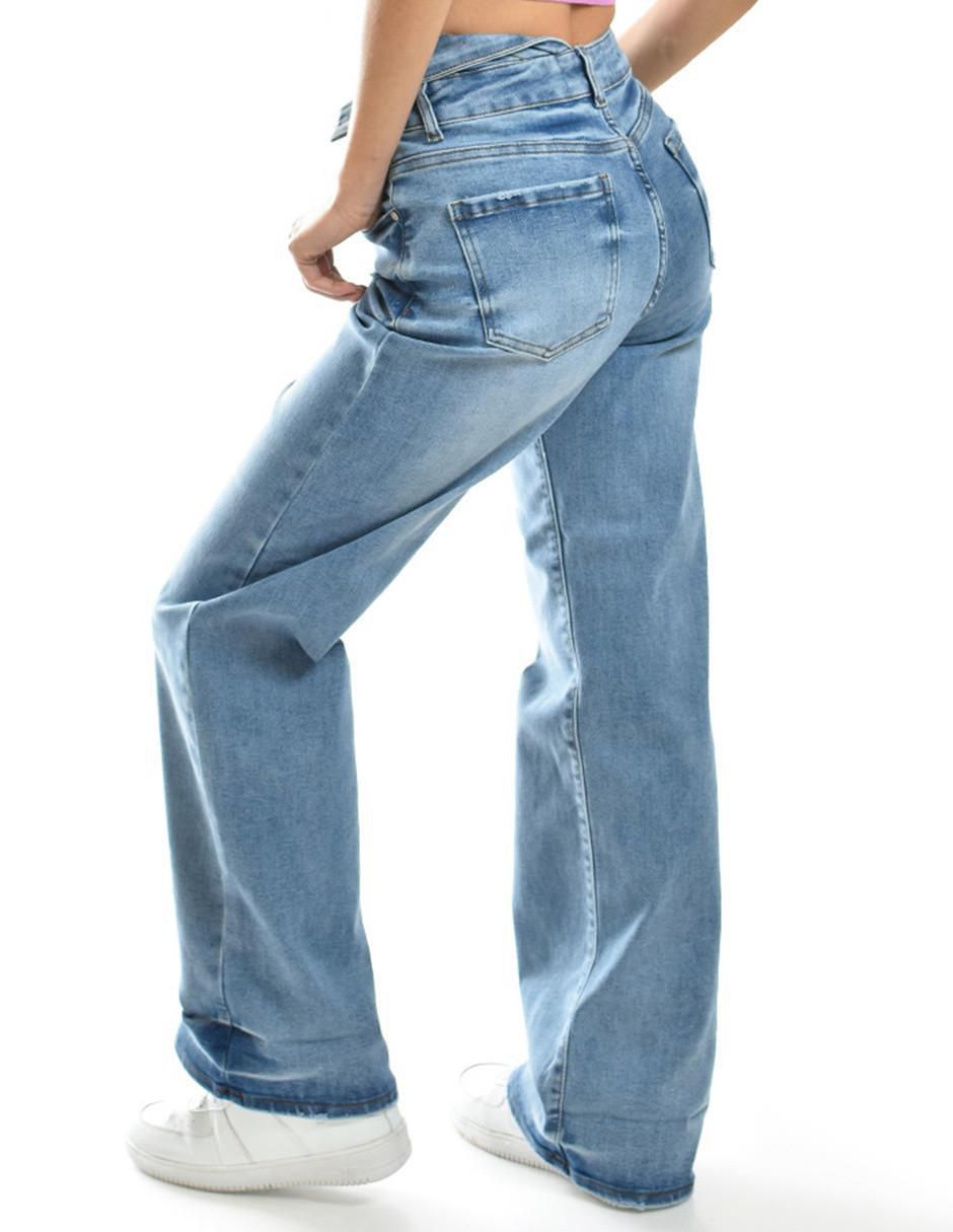 Jeans wide leg j-dx-299-light para mujer 6