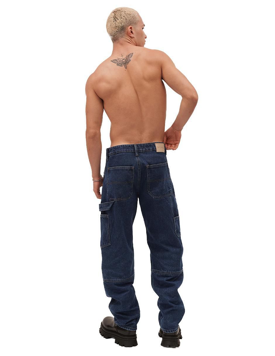 Jeans carpenter straight Mchk lavado obscuro para hombre