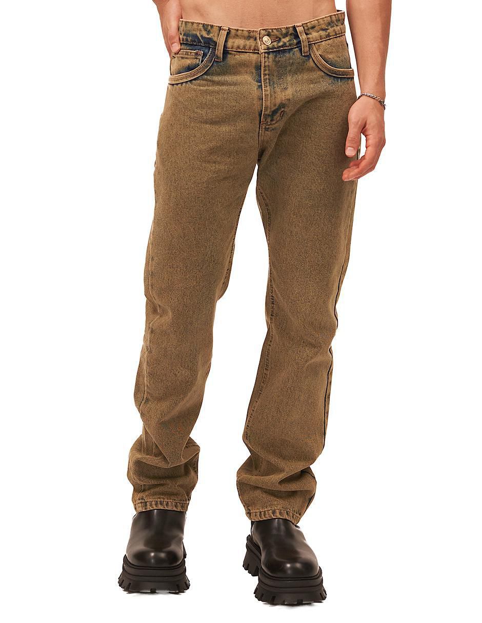 Jeans straight Mchk Oxido 8064 lavado bleach para hombre