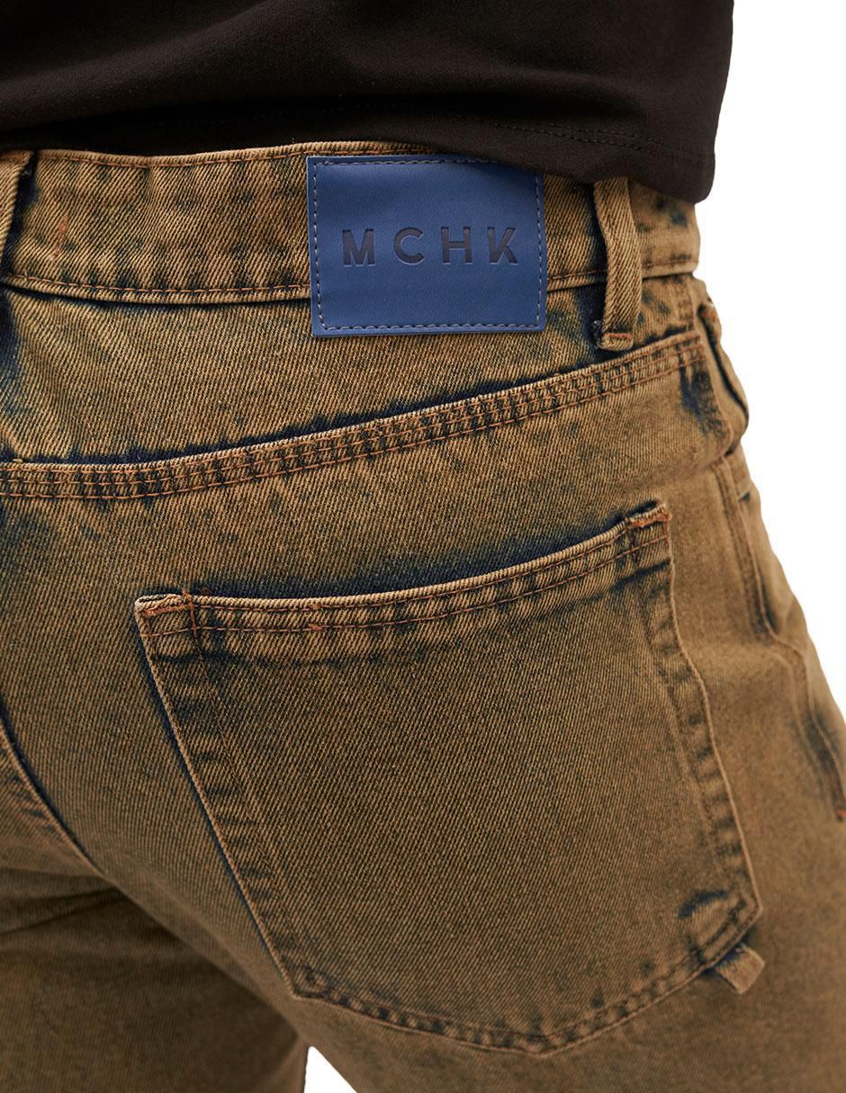 Jeans straight Mchk Oxido 8064 lavado bleach para hombre