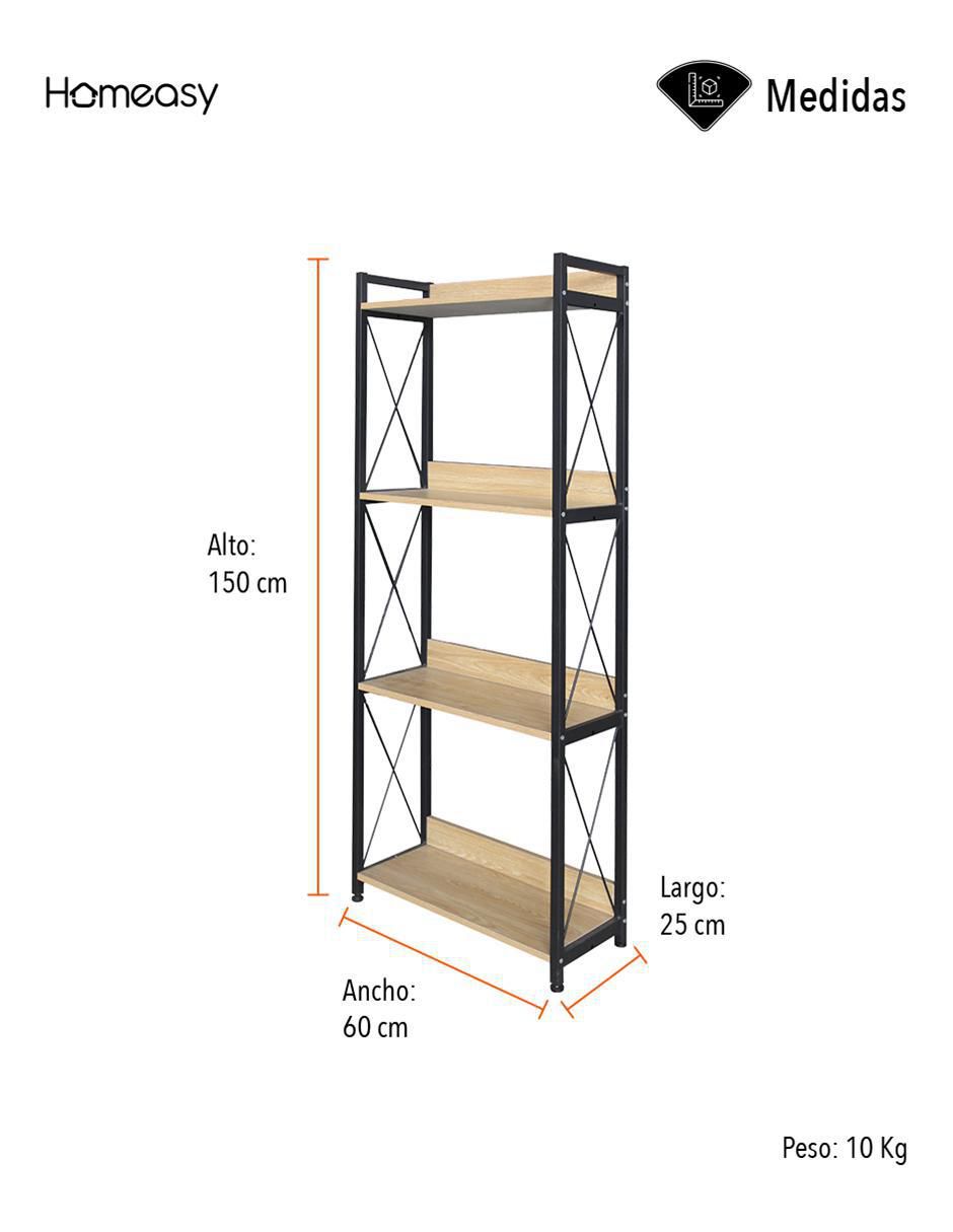 Librero armable Minimalista de MDF 7