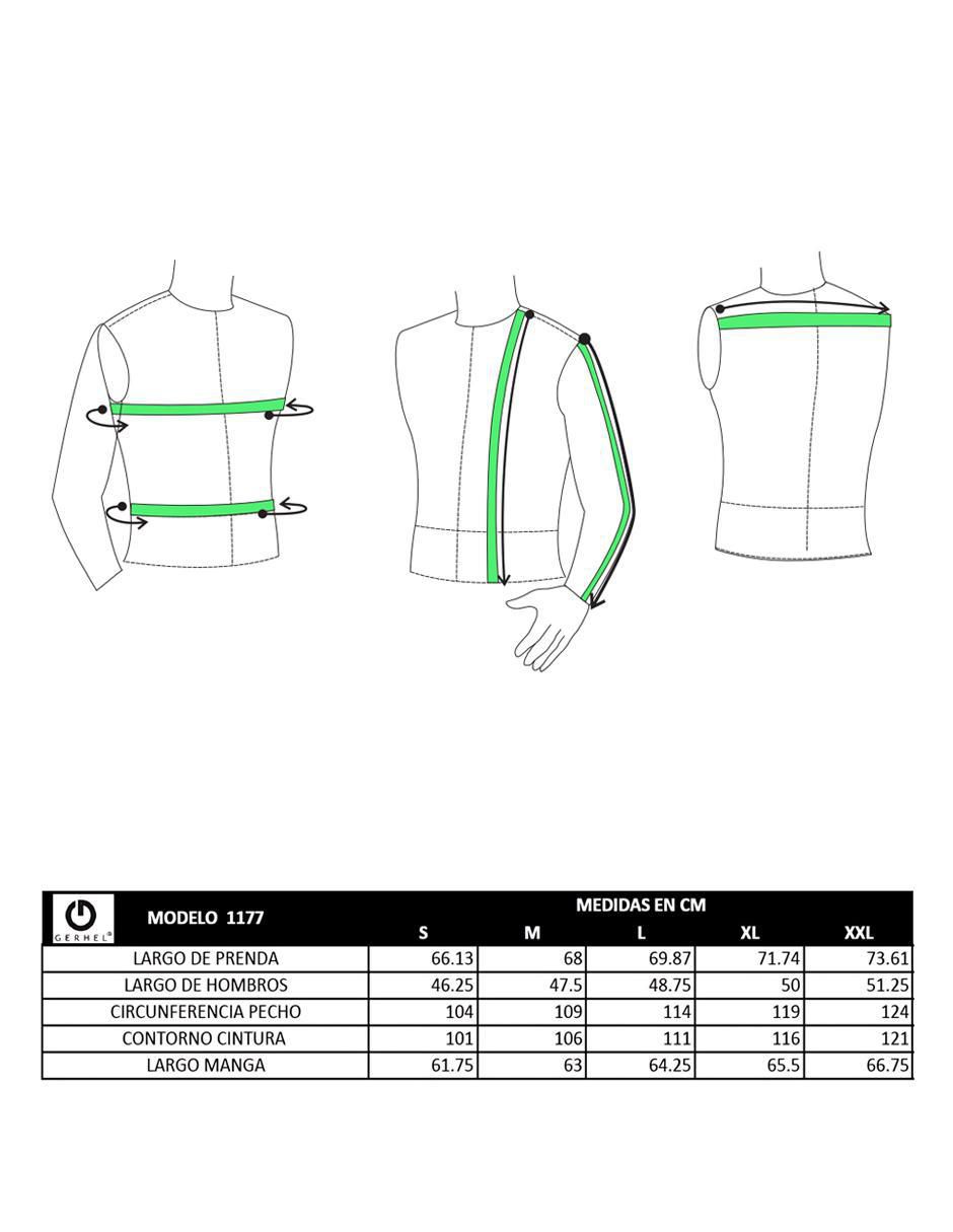 Chamarra para motociclista Gerhel de piel con bolsillos para hombre
