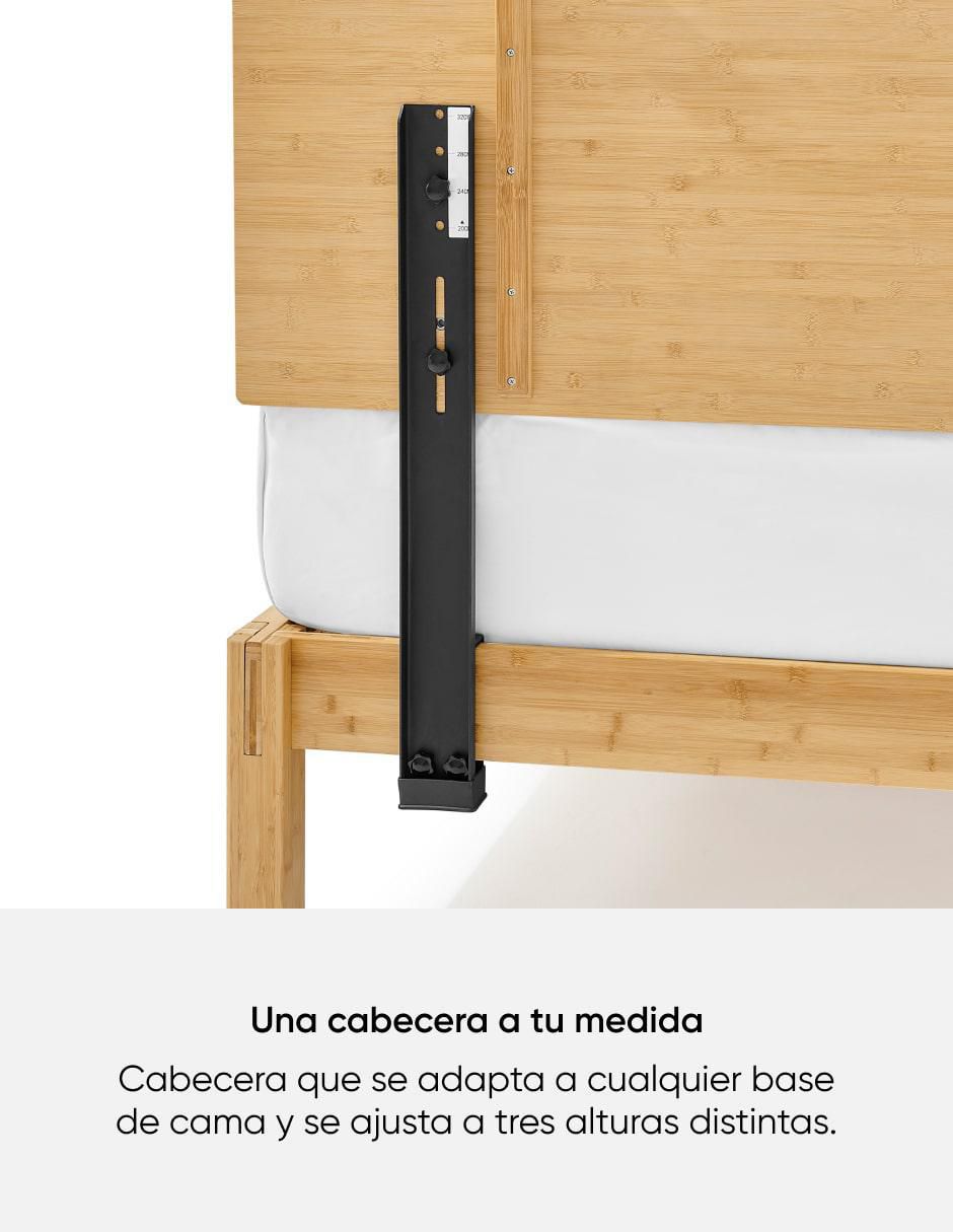 Base para cama Mix & Match de madera roble