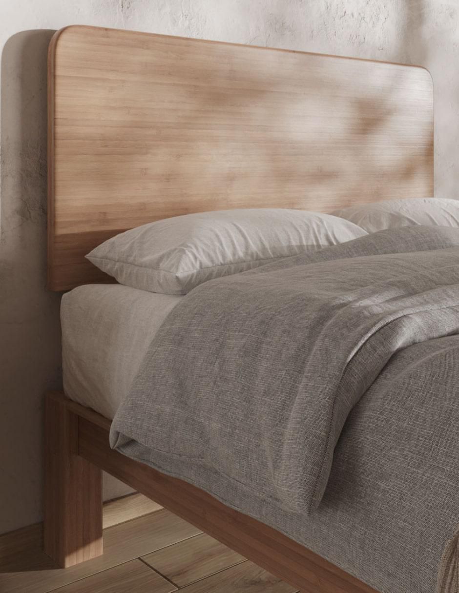 Base para cama Mix & Match de madera roble