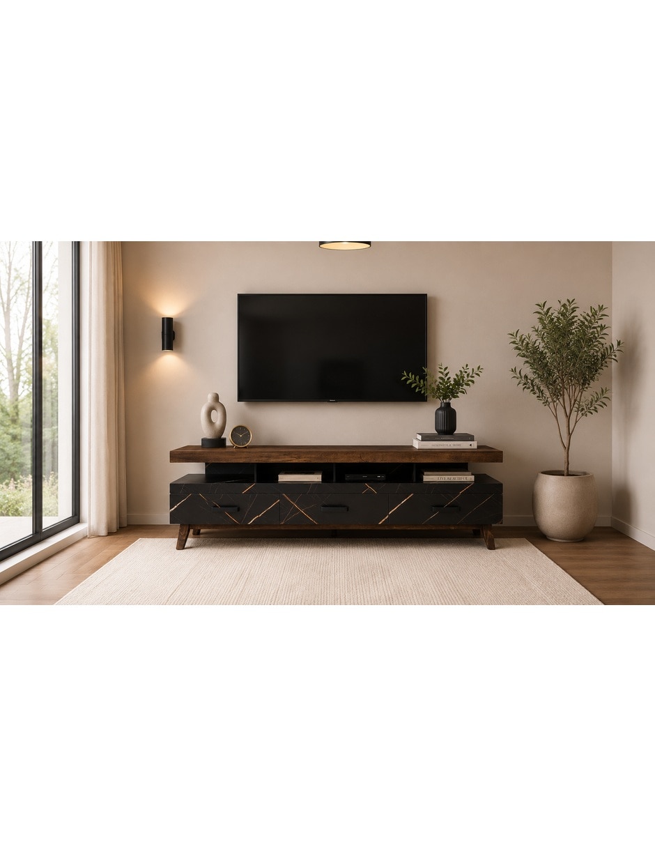 Mueble de TV armable de MDF