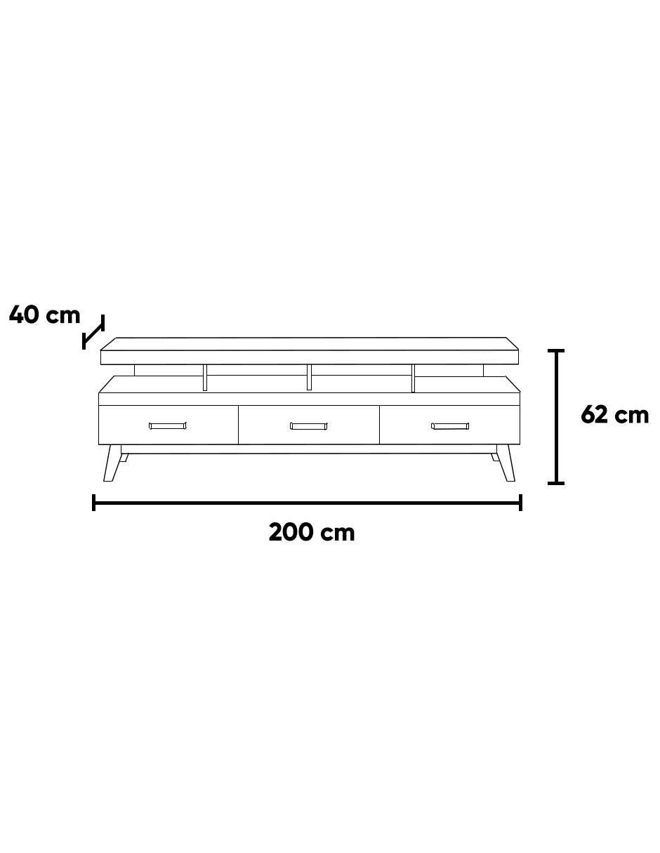 Mueble de TV armable de MDF