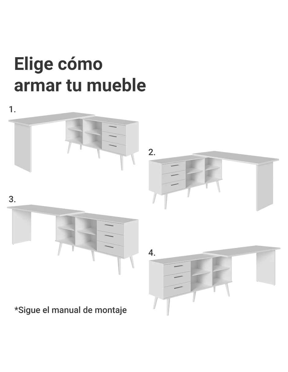 Escritorio armable Lisboa Madesa