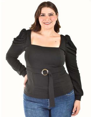 Blusa Roman Fashion manga larga para mujer