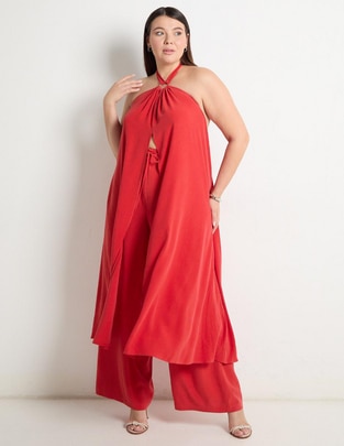 Top Map cuello halter escote espalda abierta