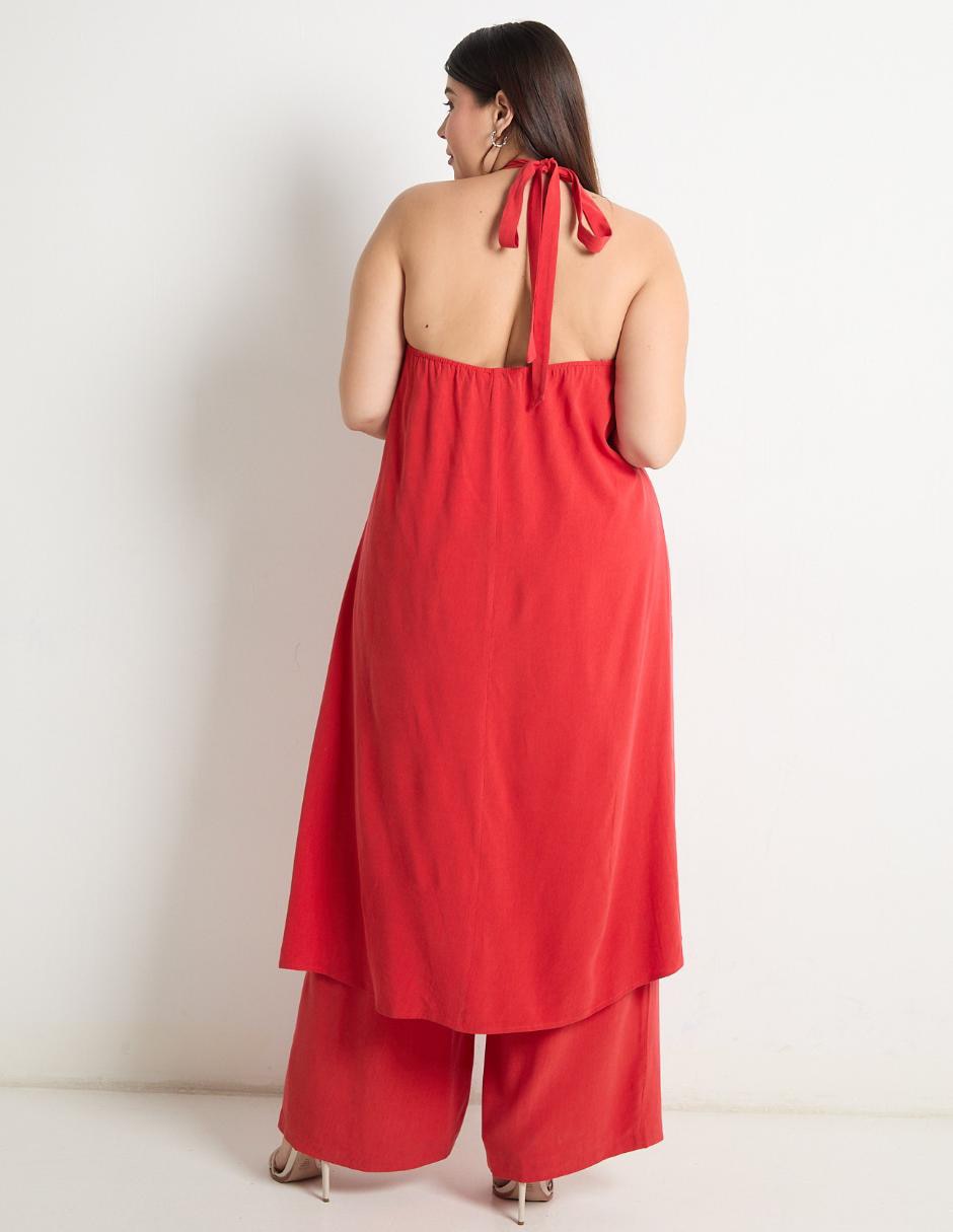 Top Map cuello halter escote espalda abierta