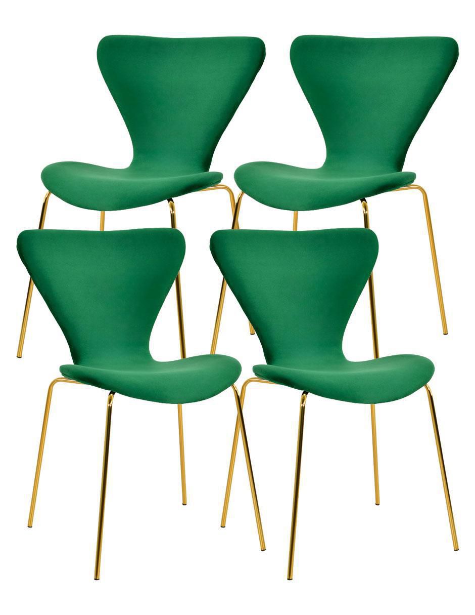 Juego de sillas 4 piezas de terciopelo 1