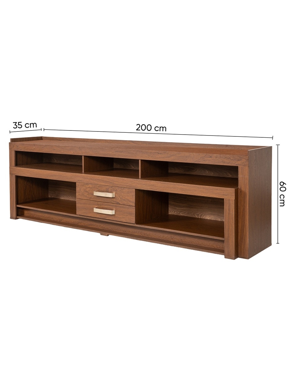 Mueble de TV armable Tulum de madera 12
