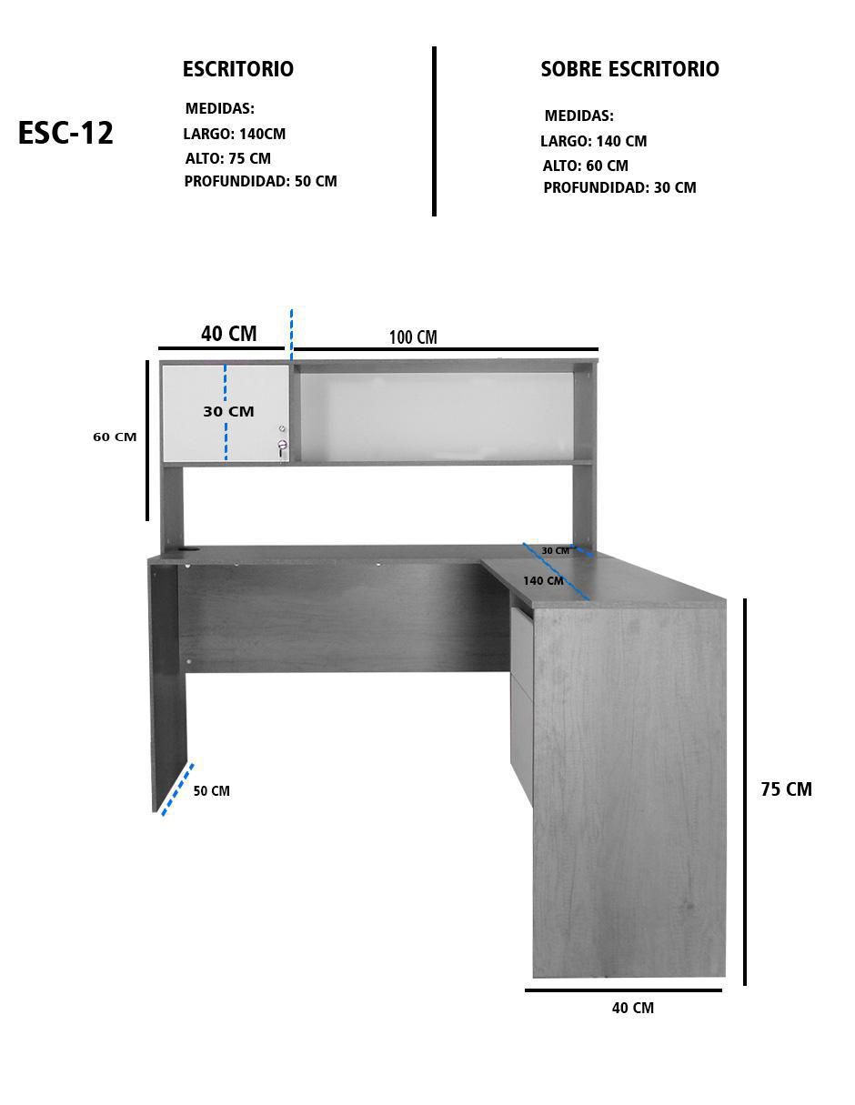 Escritorio Selinn de MDF 8