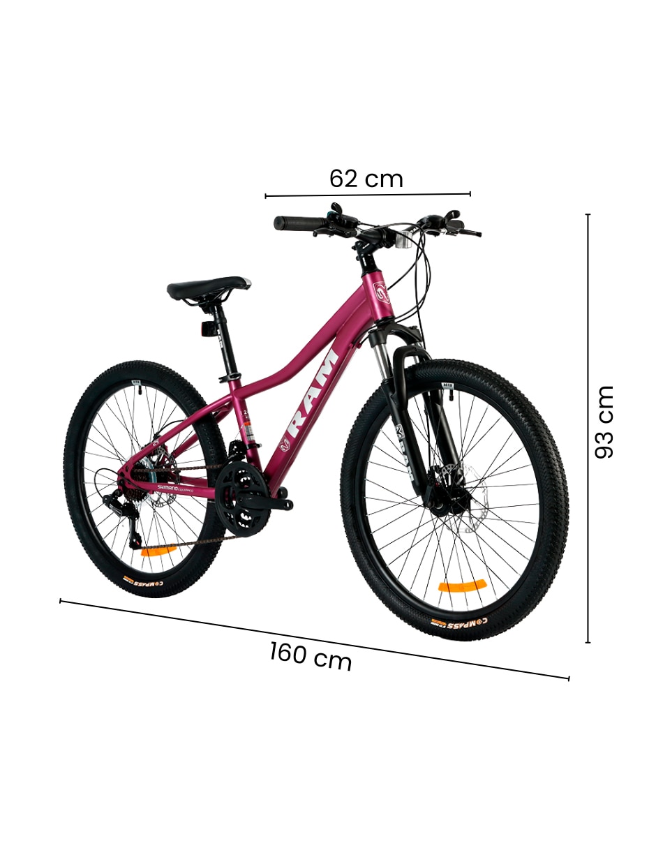 Bicicleta de montaña rodada 24 Rebel unisex