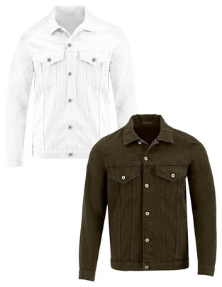 Set chamarra denim de mezclilla con bolsillos para hombre Set chamarra denim de mezclilla con bolsillos para hombre