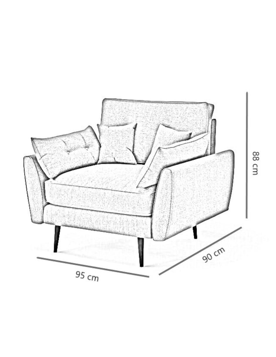 Sillón Menken de lino 4