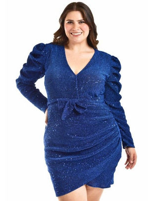 Vestido corto de fiesta escote V