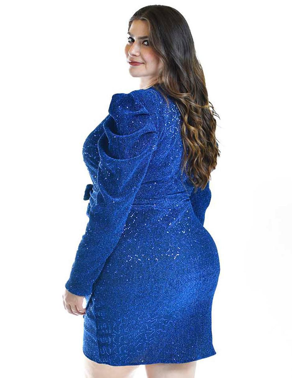 Vestido corto de fiesta escote V