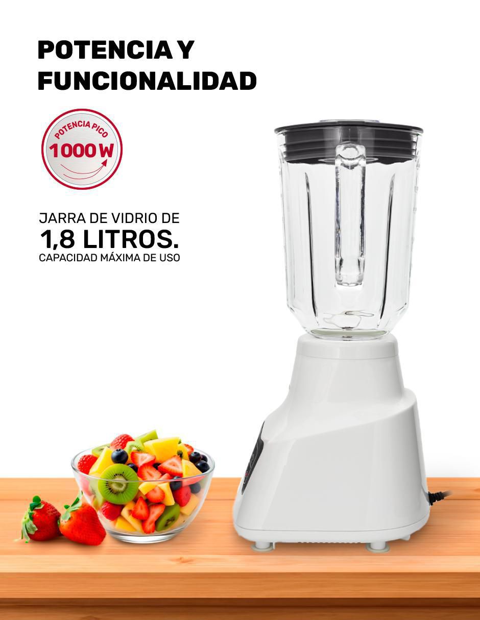 LICUADORA POTENZA COMFORT TAUR, BLANCO 4