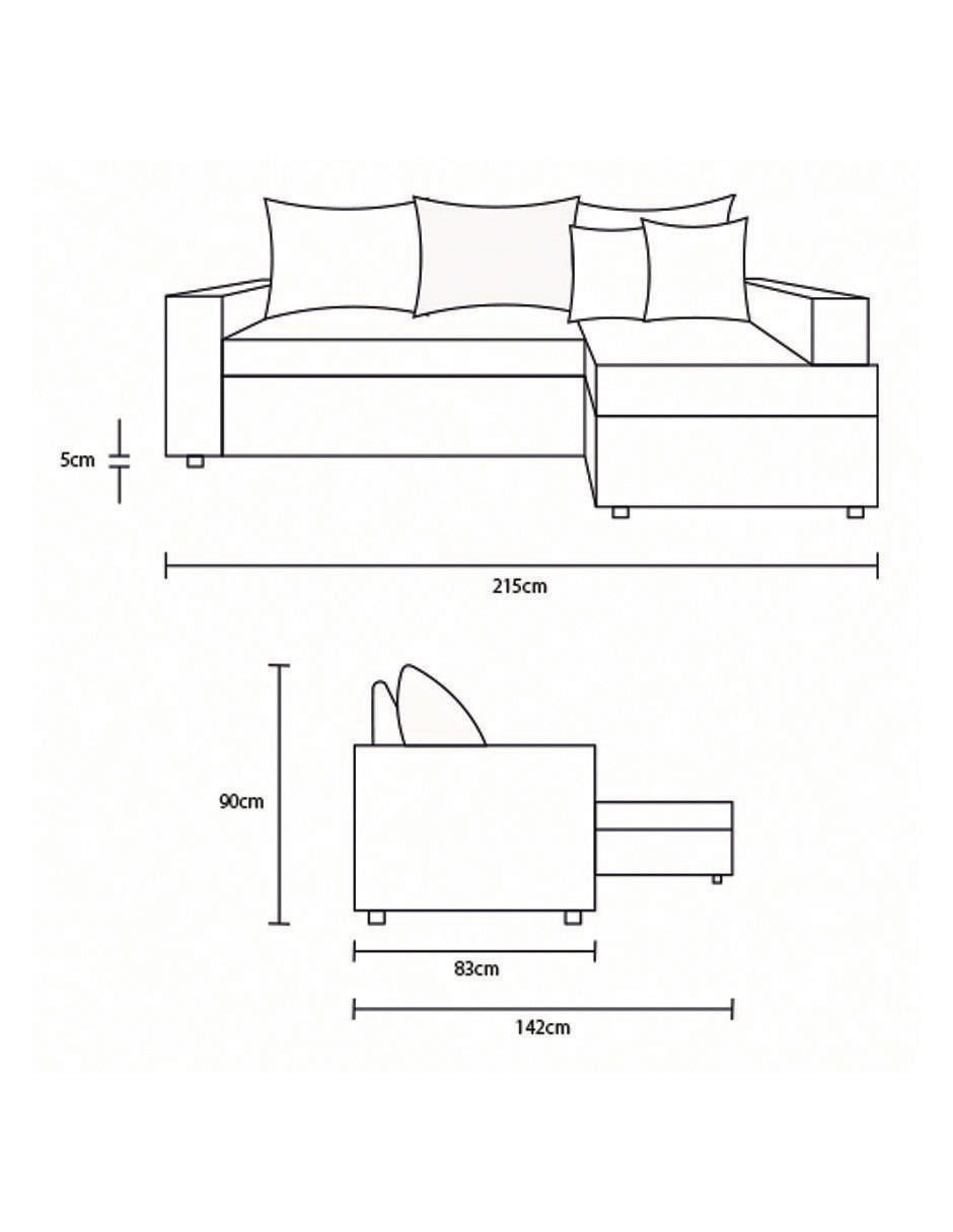 Sala modular izquierda de madera pino 4