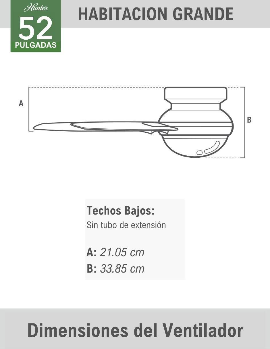VENTILADOR DE TECHO 52419 HUNTER, GRIS