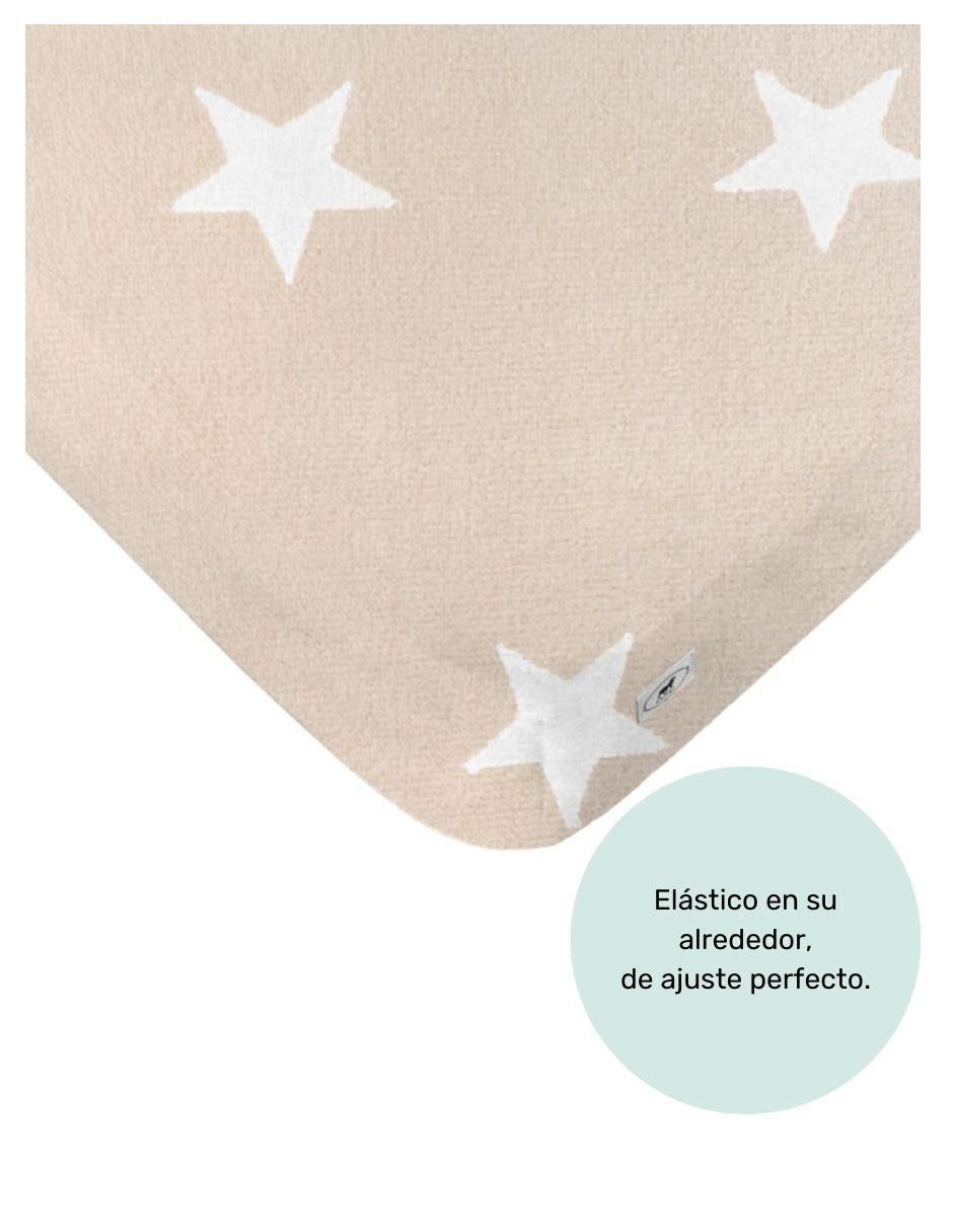 Sábana para cajón de poliéster 300 hilos Estrellas Beige 2