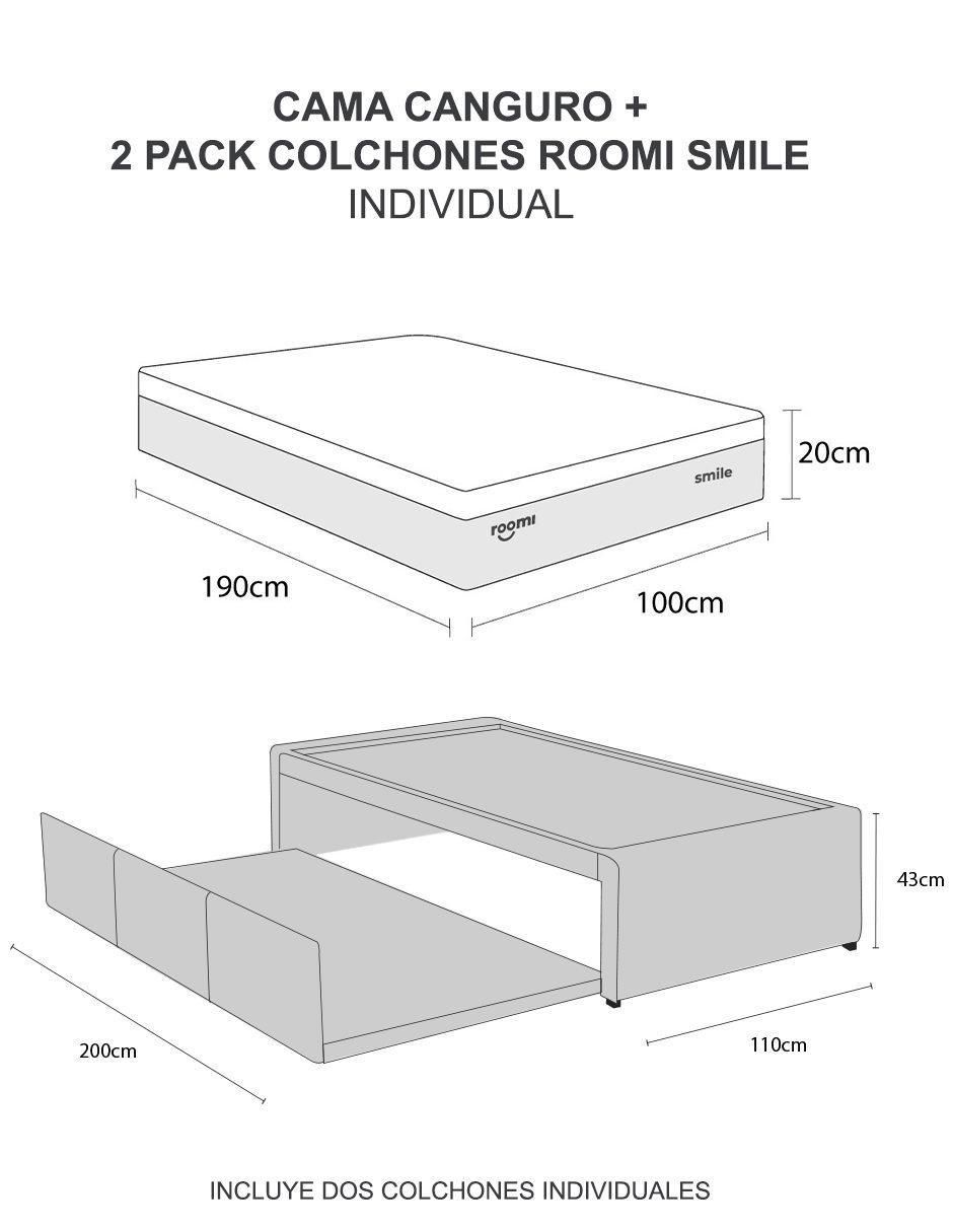 Cama doble de madera pino 8