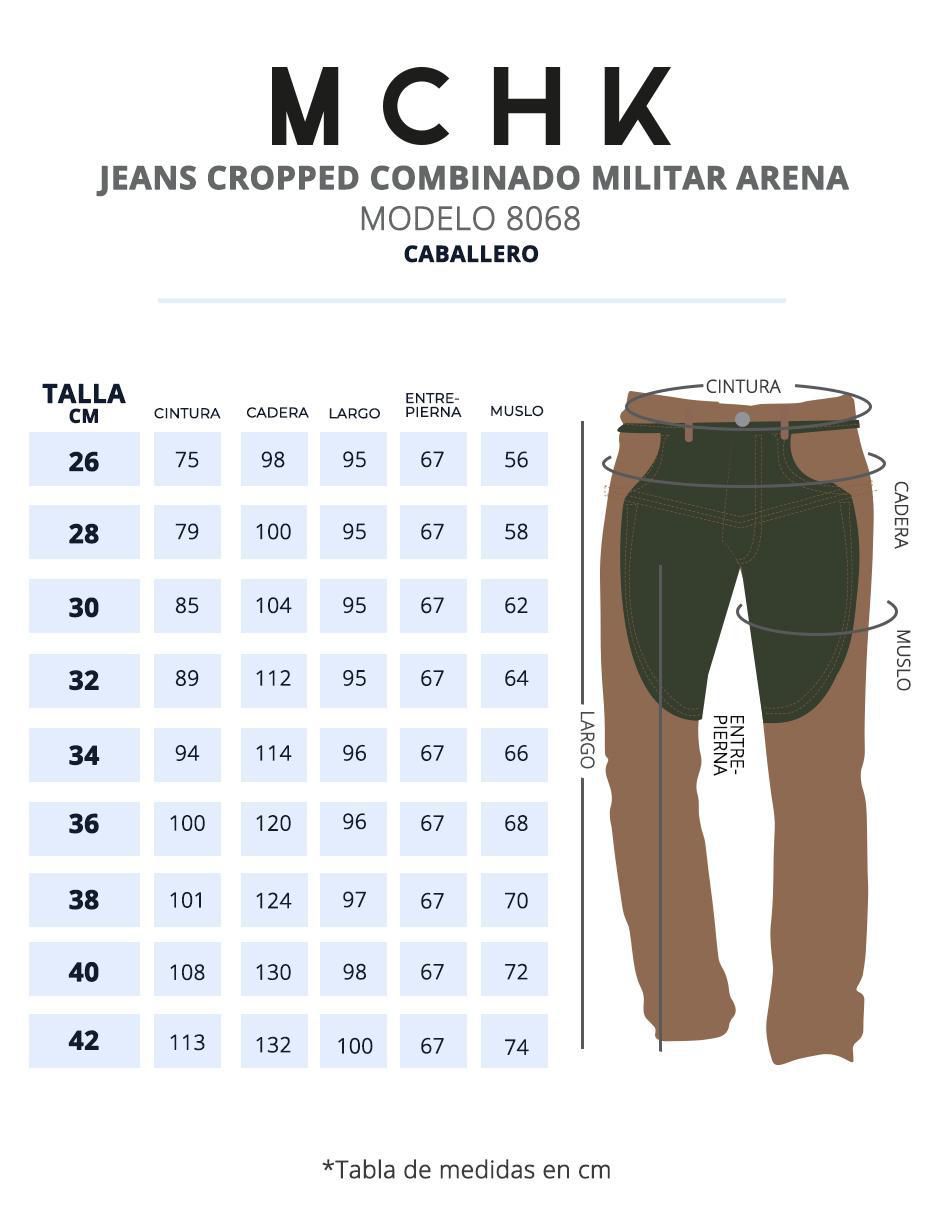 Jeans slim Mchk 8068 lavado bitono para hombre